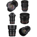 Kit de lentes Rokinon Cine DS 6 com montagem Canon EF