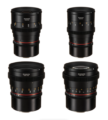 Kit de Lentes Rokinon 24, 35, 50 & 85mm T1.5 High-Speed Cine DSX Canon RF Mount